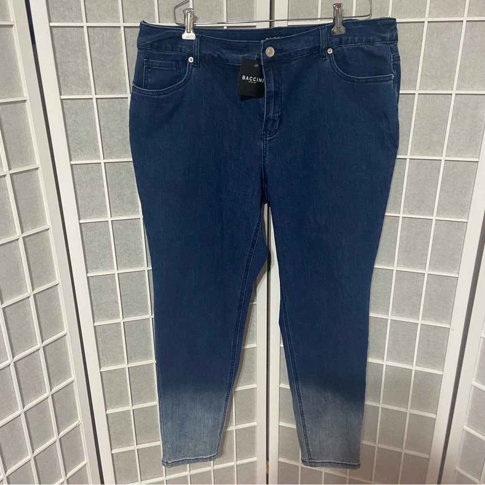 Baccini Size 16 Denim Ombré Skinny Jeans NWT